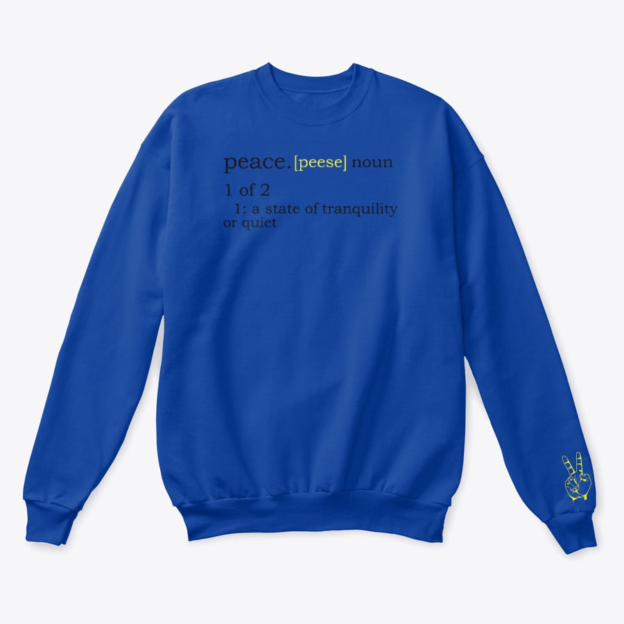 Peaceful World Sweatshirt Adult Size | Creative.Vidz Apparel Peaceful World Sweatshirt Adult Size | Creative.Vidz Apparel
